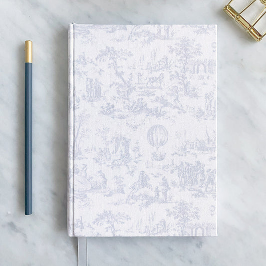 Handmade A5 Notebook - Toile de Jouy Bookcloth