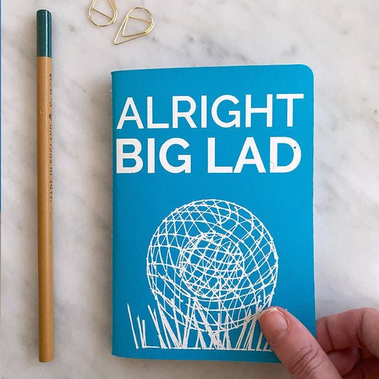 Alright Big Lad - Belfast Slang Blue & White Foiled Pocket Notebook