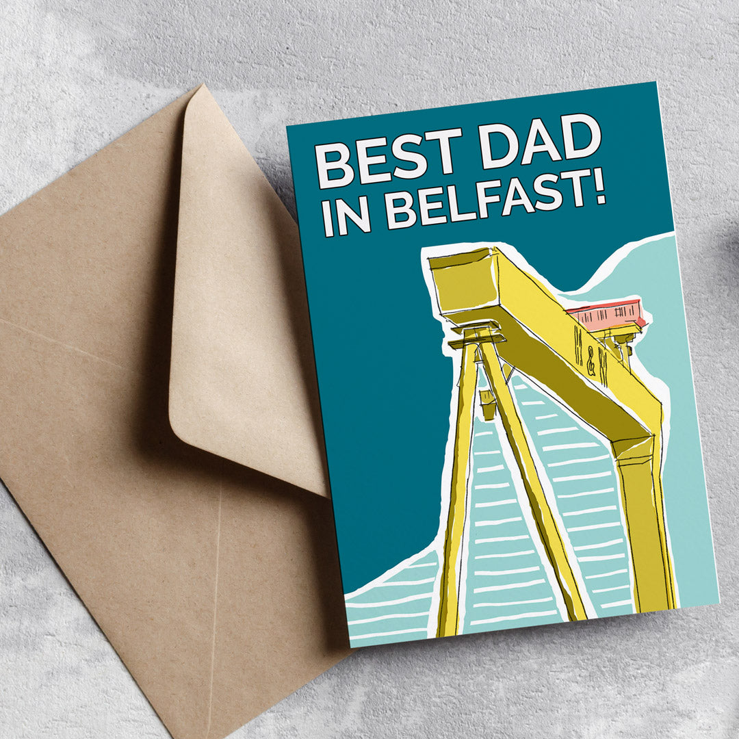 Belfast Father's Day Card Harland & Wolff Crane