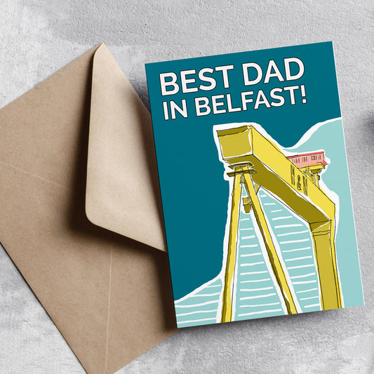 Belfast Father's Day Card Harland & Wolff Crane