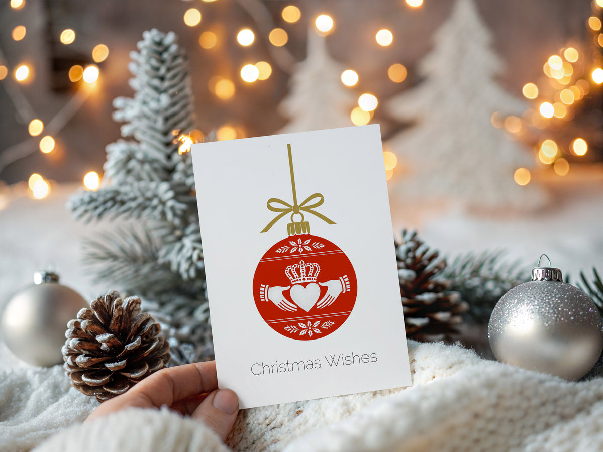 Claddagh Single Bauble Christmas Card from Belfast