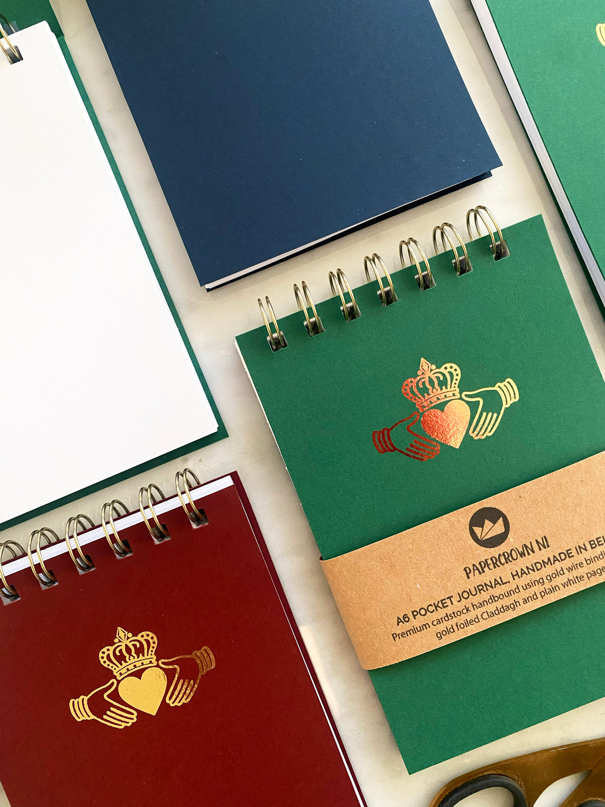 Claddagh Gold Foiled Pocket Notebook from Belfast