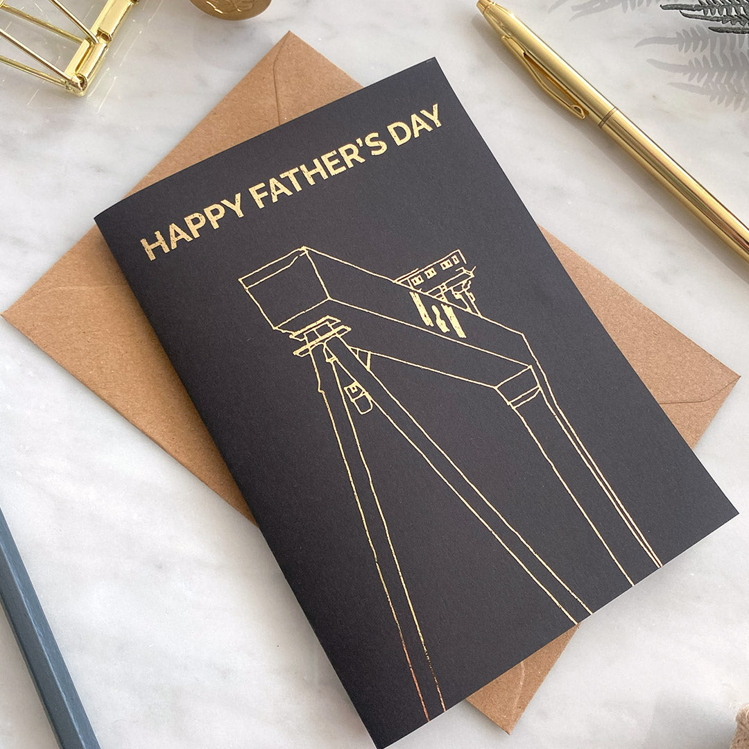 Harland & Wolff Father's Day Card Gold Foiled Made in Belfast