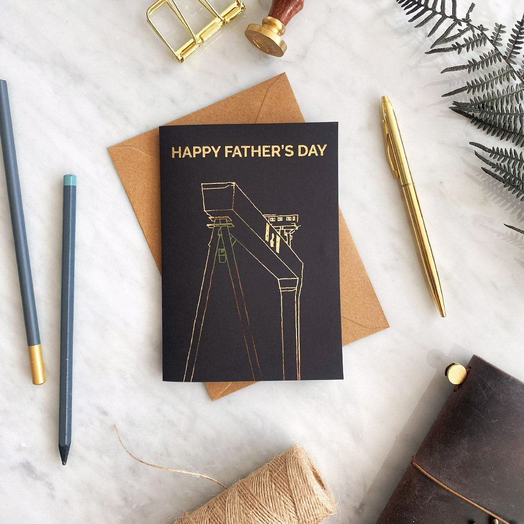 Harland & Wolff Father's Day Card Gold Foiled Made in Belfast