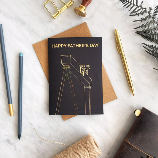 Harland & Wolff Father's Day Card Gold Foiled Made in Belfast