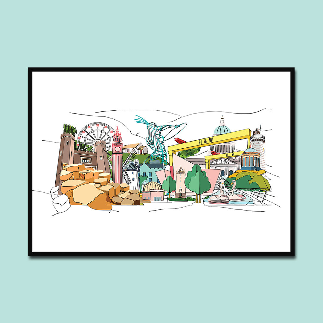 Northern Ireland Landmarks & Icons Art Print