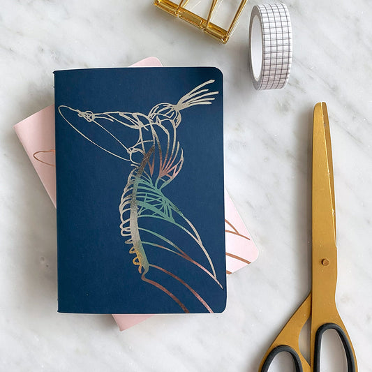 Nuala with the Hula Silver Foiled Notebook