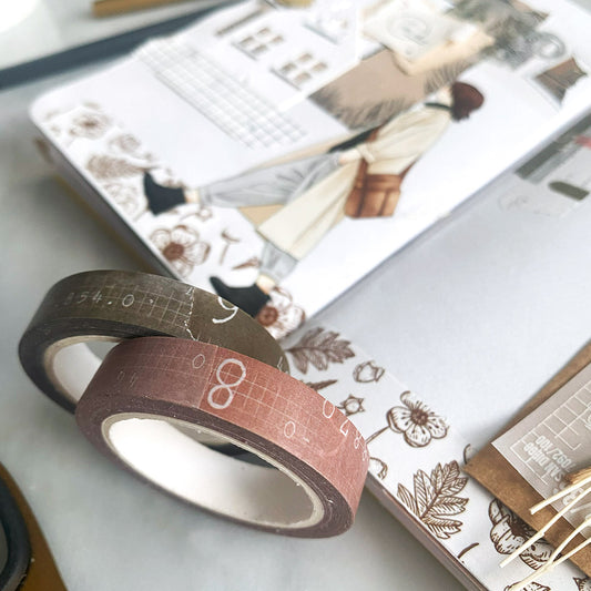 Numbers & Grid Washi Tape - Nikki Dotti