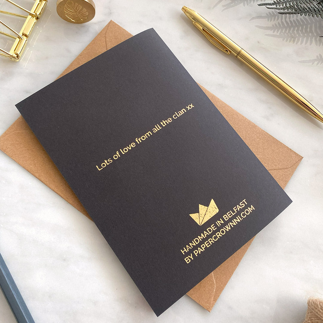 Harland & Wolff Father's Day Card Gold Foiled Made in Belfast