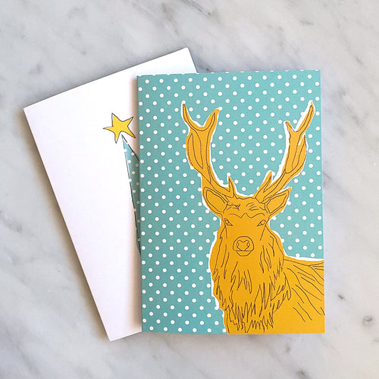 Stag Christmas Card