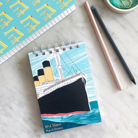 Titanic A6 Wirebound Notebook