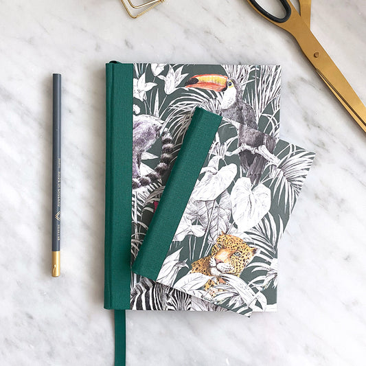 A6 Pocket Notebook with Tropical Print