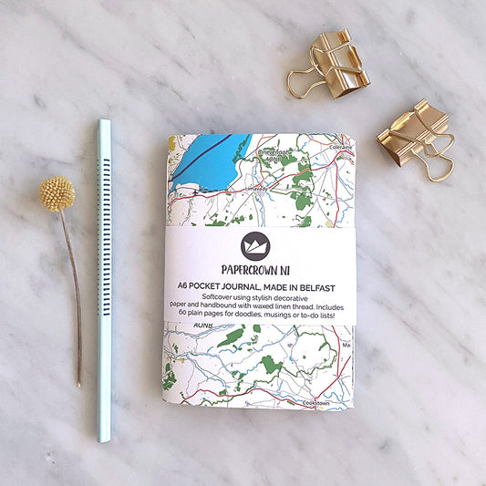 Northern Ireland Map Pocket Notebook - Pack of 2 - West