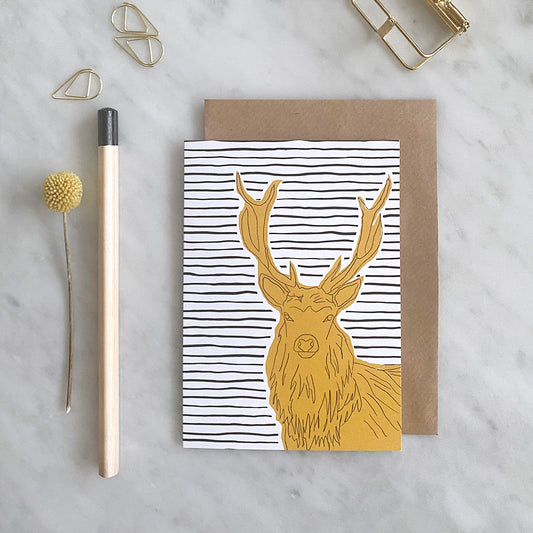 Happy Birthday Card - Stripe & Stag