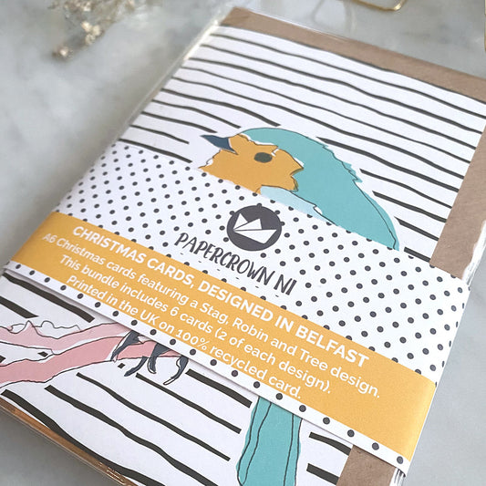 Modern Christmas Cards Pack of 6