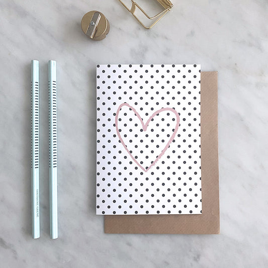Belfast Valentine's Card - Heart with Polka Dots
