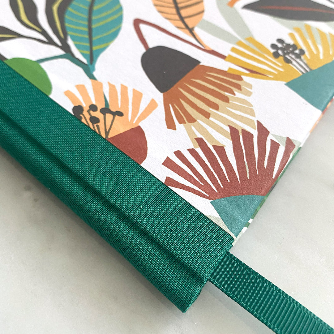 Handmade A5 Notebook - Zesty Floral Pattern