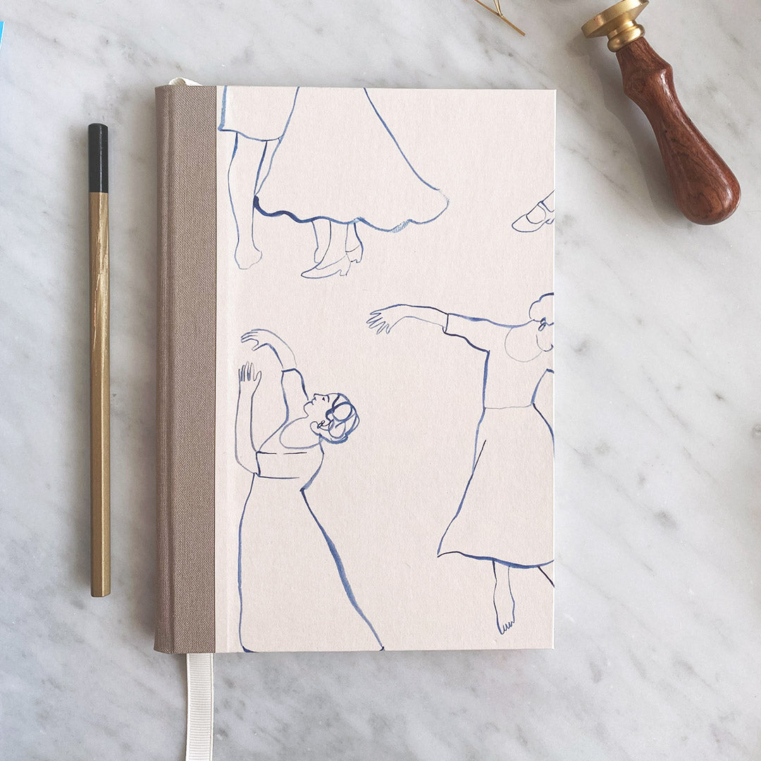 Handmade A5 Notebook with Dancing Figures 1