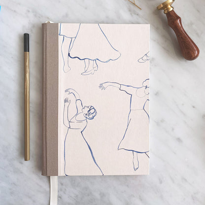 Handmade A5 Notebook with Dancing Figures 1