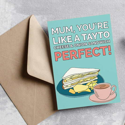 Belfast Mother's Day Card Tayto Cheese & Onion Sandwich