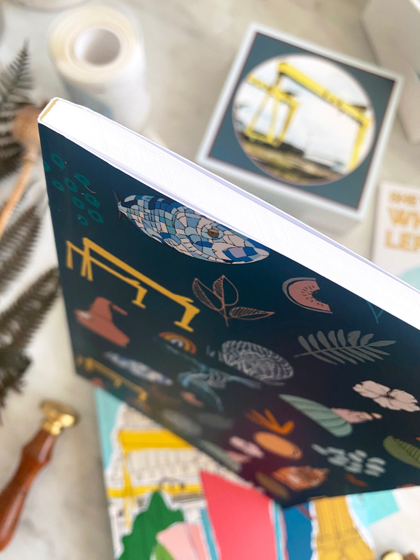 Belfast Landmarks Patterned A5 Notebook Designed in Belfast