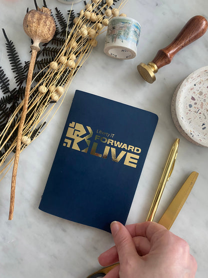 Custom Branded Gold Foiled Notebook Handmade in Belfast