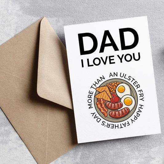 Father's Day Card Ulster Fry from Belfast Northern Ireland