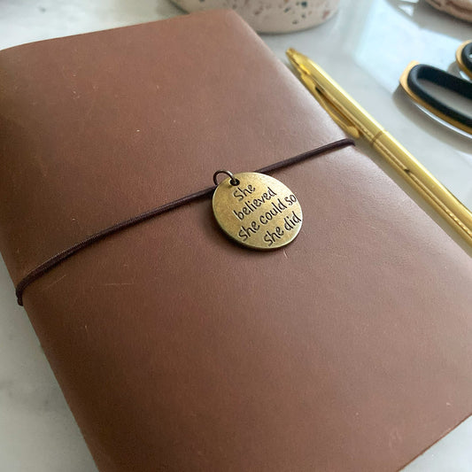 Leather Journal for Women Traveler's Notebook with Daily Planner