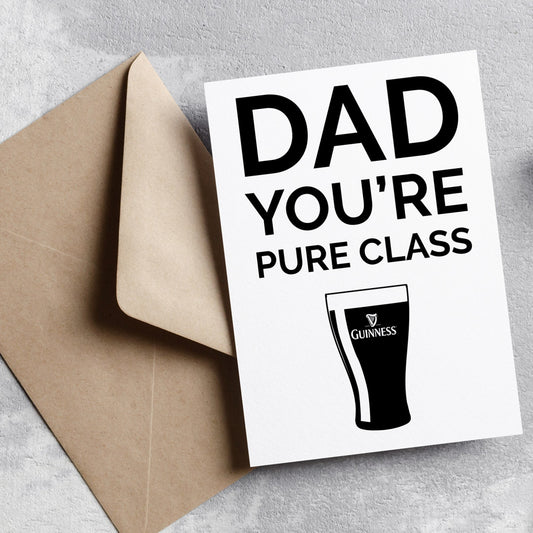 Guinness Pure Class Father's Day Card from Belfast Northern Ireland