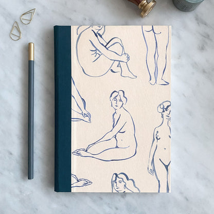 Handmade A5 Notebook with Painted Ladies