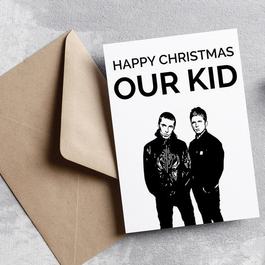 Happy Christmas Our Kid Oasis Themed Card