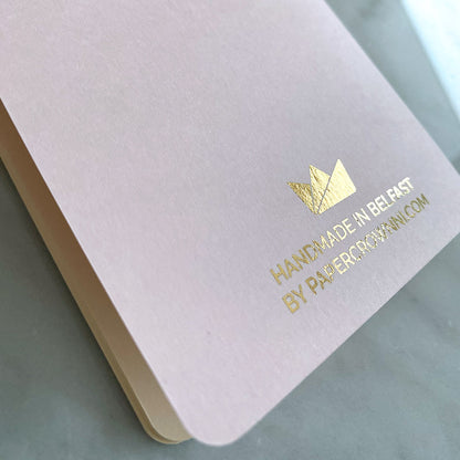 Harland & Wolff Pink and Gold Foiled Pocket Notebook