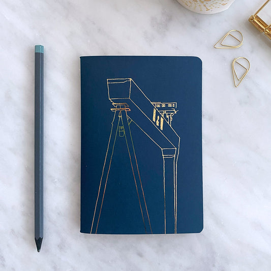 Harland & Wolff Navy and Gold Foiled Pocket Notebook