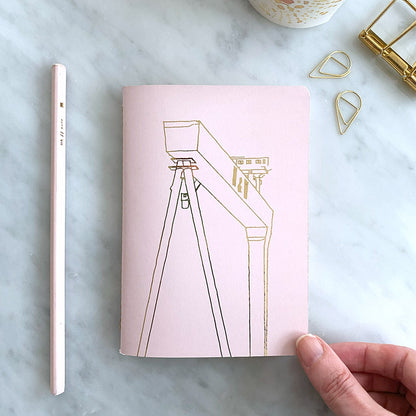 Harland & Wolff Pink and Gold Foiled Pocket Notebook