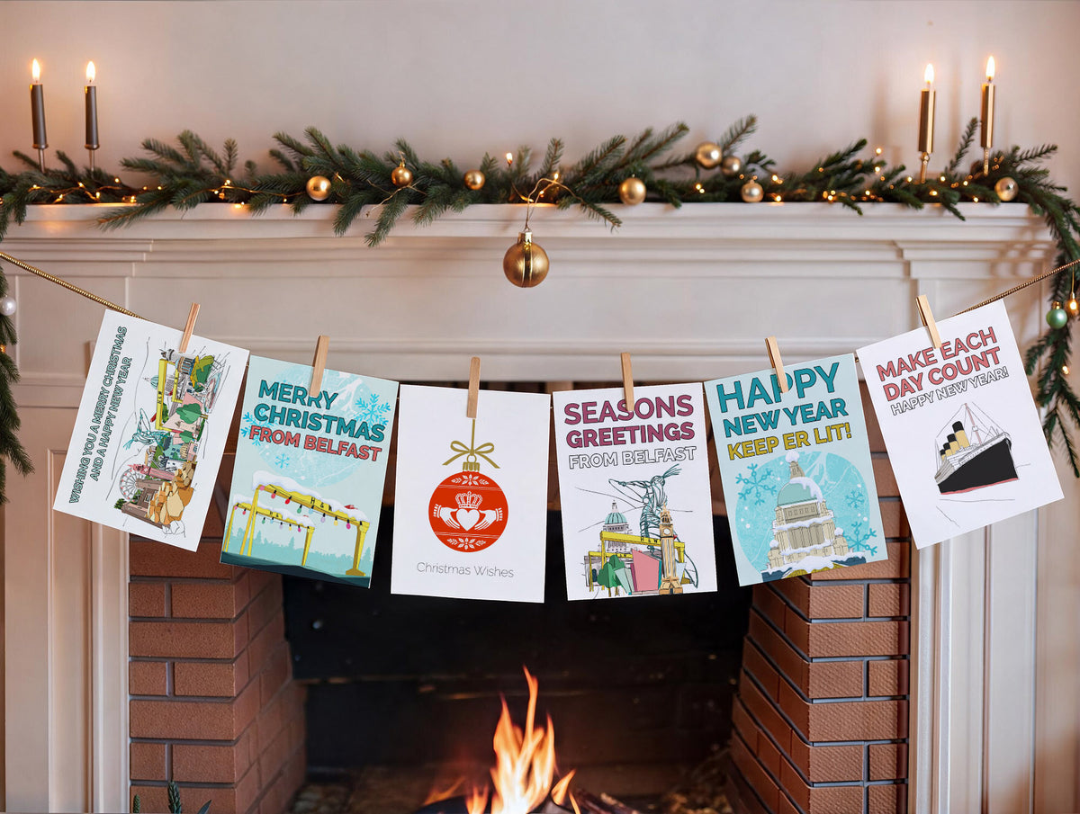 Belfast and Northern Ireland Christmas Cards Pack of 6