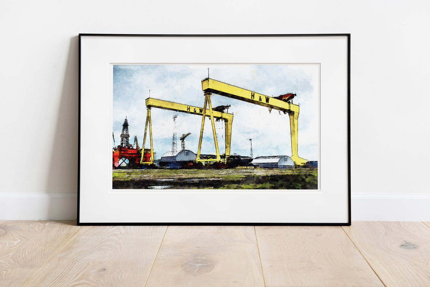 Harland & Wolff Cranes in Belfast Art Print