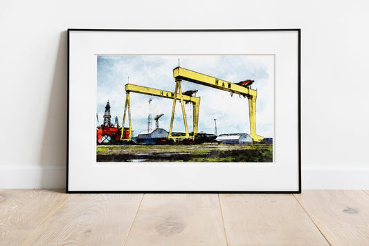 Harland & Wolff Cranes in Belfast Art Print