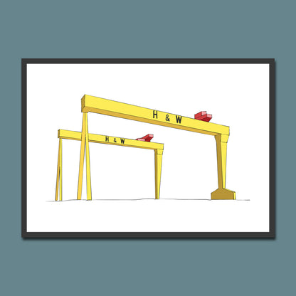 Harland & Wolff Cranes in Belfast Art Print