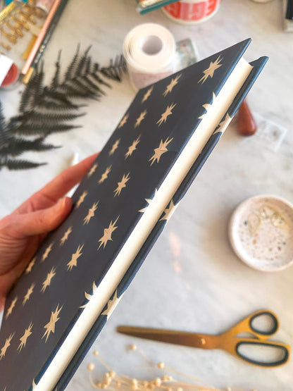 Handmade A5 Notebook - Star Pattern