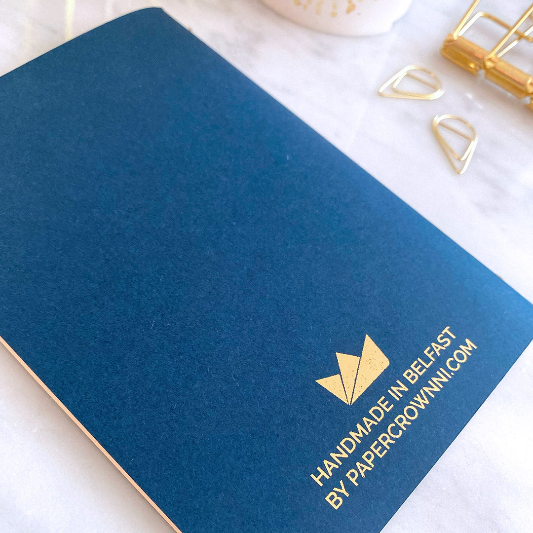Titanic Belfast Navy and Gold Foiled Notebook - Titanica