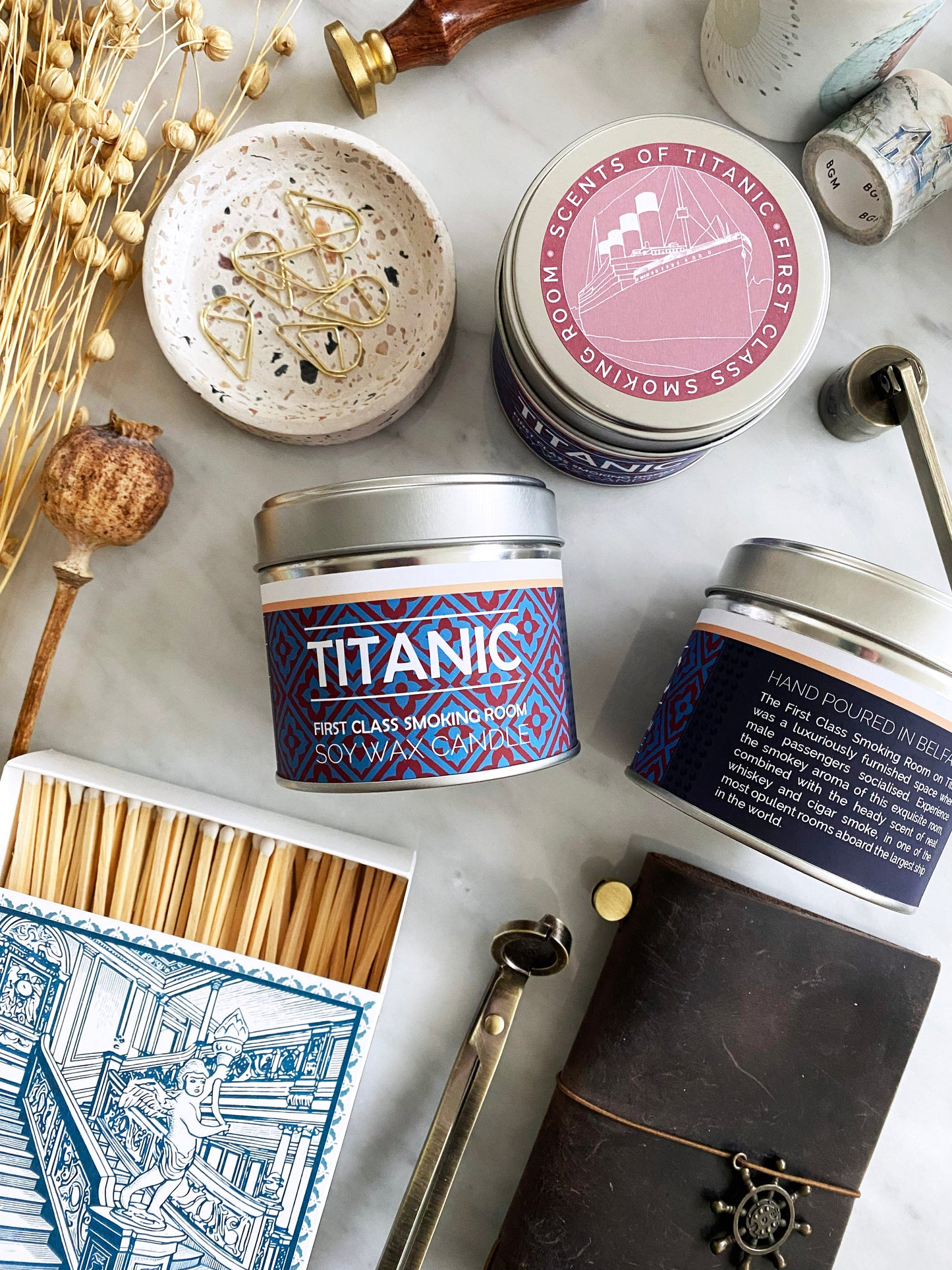 Titanic First Class Smoking Room Scented Candle from Belfast