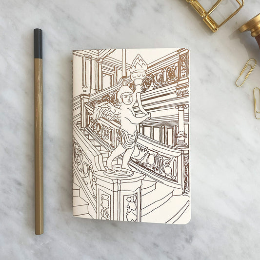 Titanic Grand Staircase Bronze Foiled Ivory Notebook