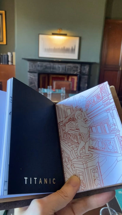 Titanic Leather Journal - Handmade in Thomas Andrews' Office | Titanic Hotel Belfast
