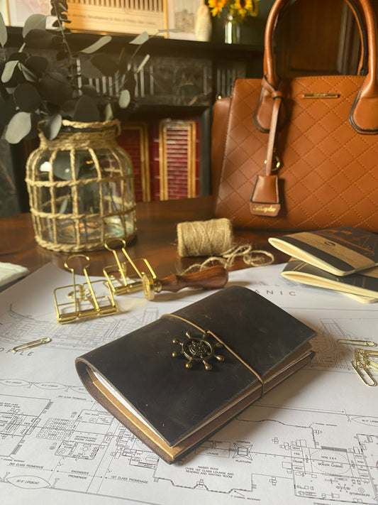 Titanic Leather Journal - Traveler's Notebook made in Belfast