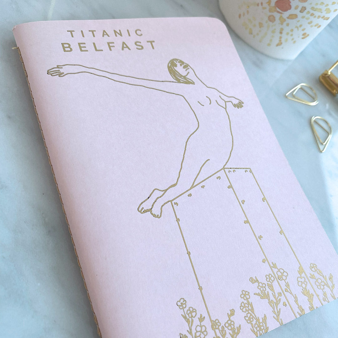 Titanic Belfast Pink and Gold Foiled Notebook - Titanica