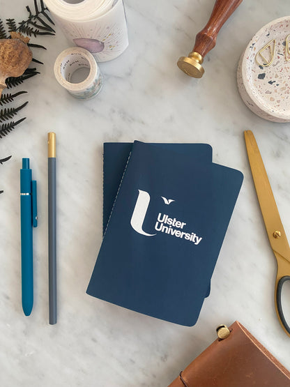 Custom Branded Gold Foiled Notebook Handmade in Belfast
