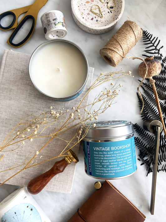 Vintage Bookshop Soy Scented Candle from Belfast