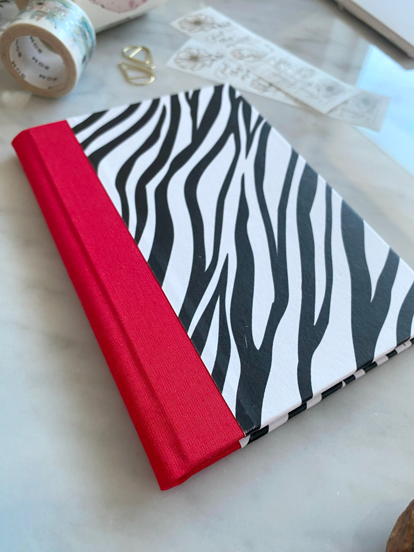 Zebra Print Handmade Notebook