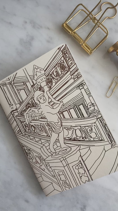 Titanic Grand Staircase Bronze Foiled Ivory Notebook