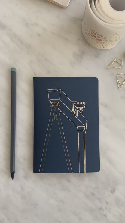 Harland & Wolff Navy and Gold Foiled Pocket Notebook